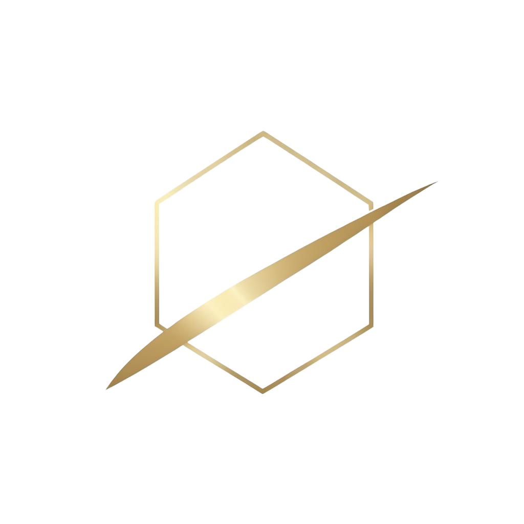 Modern gold line-art house mark